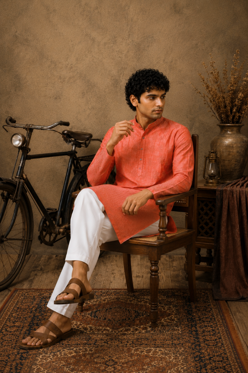 Rangrez Sitting on chair