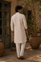 SHEESH MAHAL kurta for men - back view